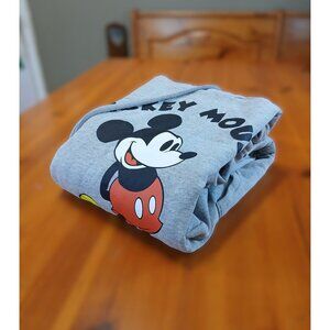 Official Disney Mickey Mouse Pullover Hoodie Womens XL Heather Grey Pocket
